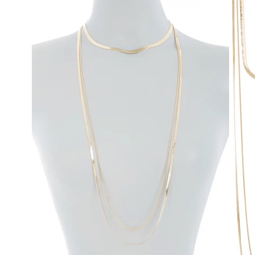 HALOGEN 3-in-1 Draped Snake Chain Necklace